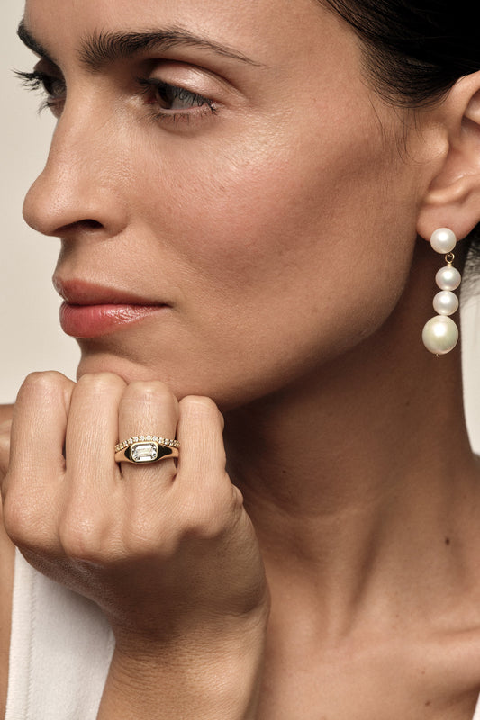 1.26 CT Emerald Cut Lab grown Diamond Bezel Setting Solitaire Engagement Ring