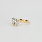 1.24 CT - 3.24 CT Round Brilliant Cut Lab grown Diamond Cluster Engagement Ring