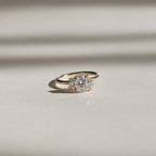 1 CT - 2 CT Oval Cut Cluster Moissanite Engagement Ring