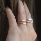 Flat Chevron Patterned Wedding Band