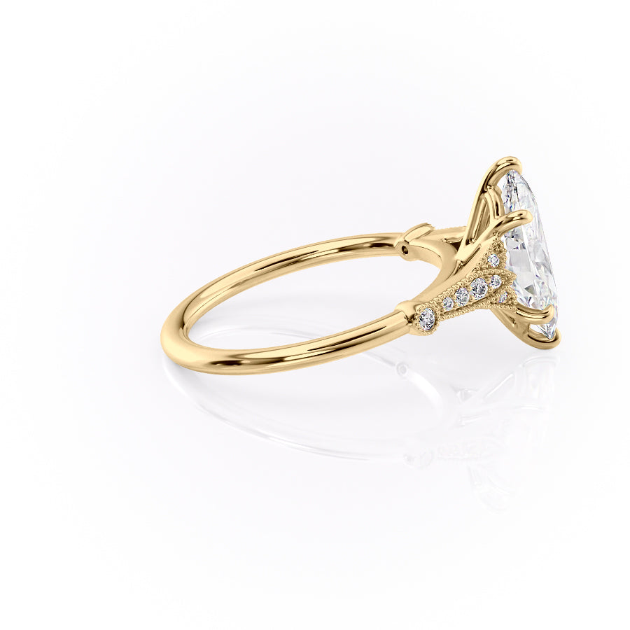 2 CT - 2.5 CT Marquise Cut Art Deco Style Moissanite Engagement Ring