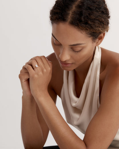 1.5 CT - 3.5 CT Emerald Cut Lab grown Diamond Solitaire Engagement Ring