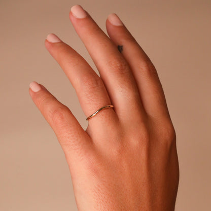 Plain Curved Wedding Band