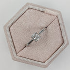 0.46 CT Radiant Cut Solitaire Moissanite Engagement Ring