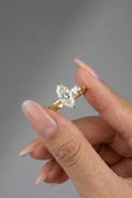 1.52 CT - 2.52 CT Marquise Cut Lab grown Diamond Cluster Engagement Ring