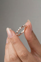 Round Moissanite Star Inspired Cluster Wedding Band