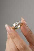 Round Cut Lab grown Diamond Three Stone Engagement Ring