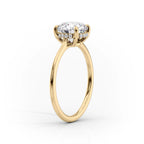 1.5 CT - 2 CT Round Cut Hidden Halo Moissanite Engagement Ring