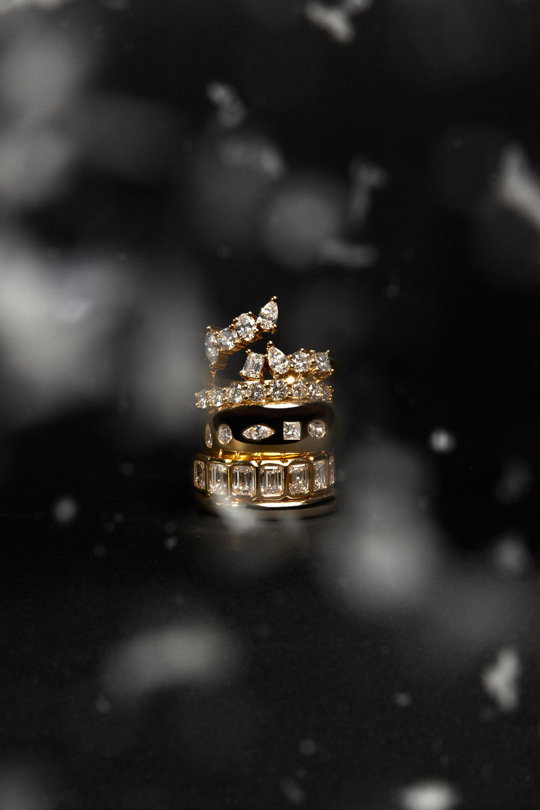 0.65 TCW Round Moissanite Half Eternity Wedding Band