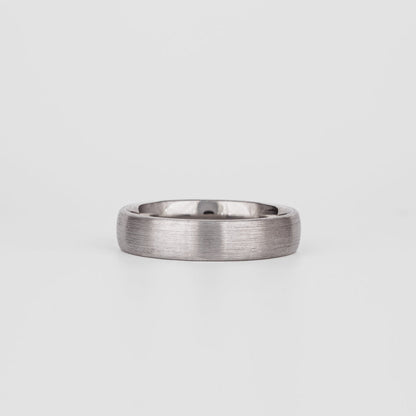 Plain Brushed Matte Wedding Band For Men