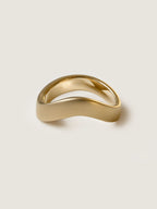 Curved Wave Style Wedding Band For Men