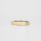 Signet Slim Rectangular Wedding Band For Men