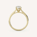 1 CT - 3 CT Elongated Oval Cut Lab grown Diamond Solitaire Engagement Ring