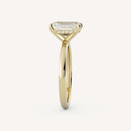 1 CT - 3 CT Emerald Cut Lab grown Diamond Hidden Halo Engagement Ring