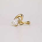1.54 CT - 3.54 CT Pear Cut Lab grown Diamond Unique Engagement Ring