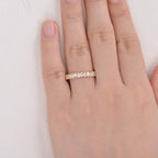 0.75 TCW Pear Moissanite Full Eternity Wedding Band