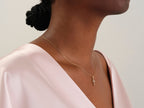 0.22 TCW Round Moissanite Diamond Cross Pendant Necklace