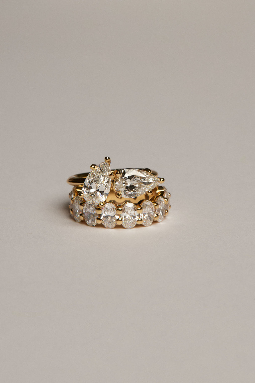 2.4 TCW Oval Moissanite Eternity Wedding Band