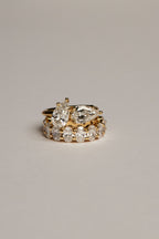 2.4 TCW Oval Moissanite Eternity Wedding Band