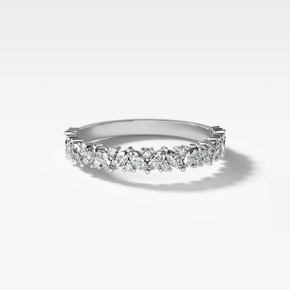1.3 TCW Marquise Round Multi Shape CVD Diamond Wedding Band