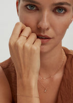 0.018 TCW Round Moissanite Three Diamond Wedding Band