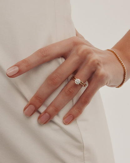 1 CT - 3 CT Round Cut Lab grown Diamond Solitaire Engagement Ring