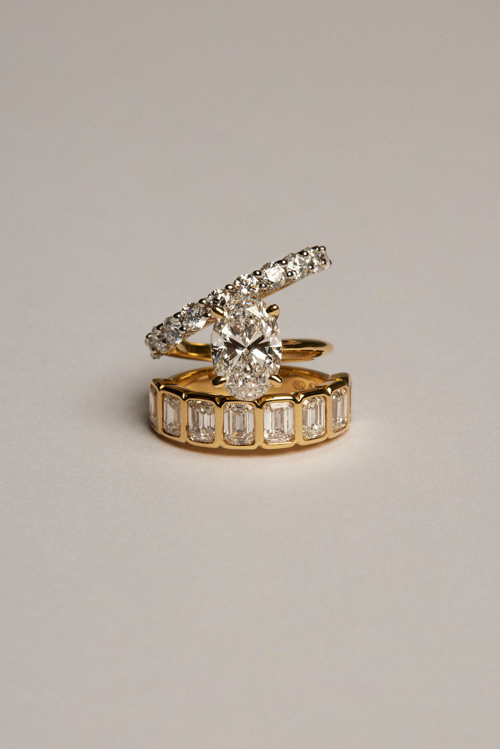 1.1 TCW Emerald Moissanite Bezel Set Half Eternity Wedding Band