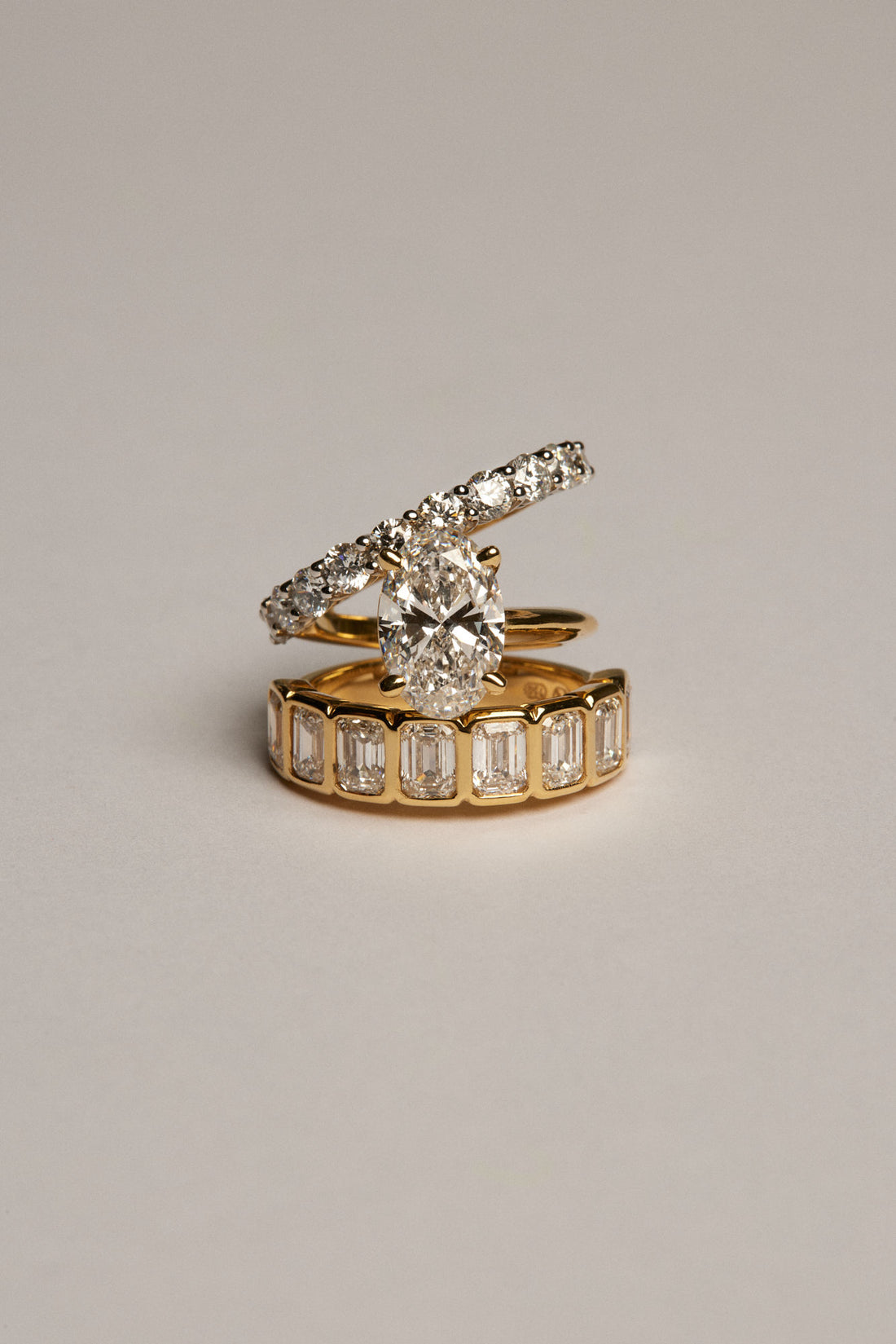 1.1 TCW Emerald Moissanite Bezel Set Half Eternity Wedding Band