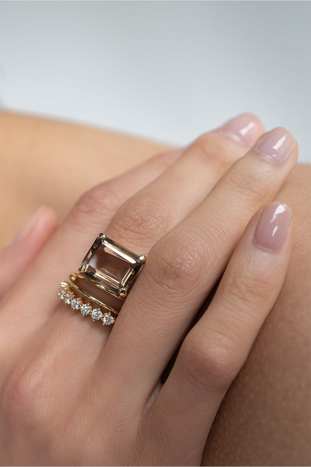 0.5 TCW Round Moissanite Half Eternity Wedding Band