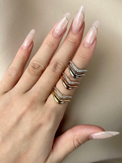 0.22 TCW Round CVD Diamond Dual Pave Wedding Band