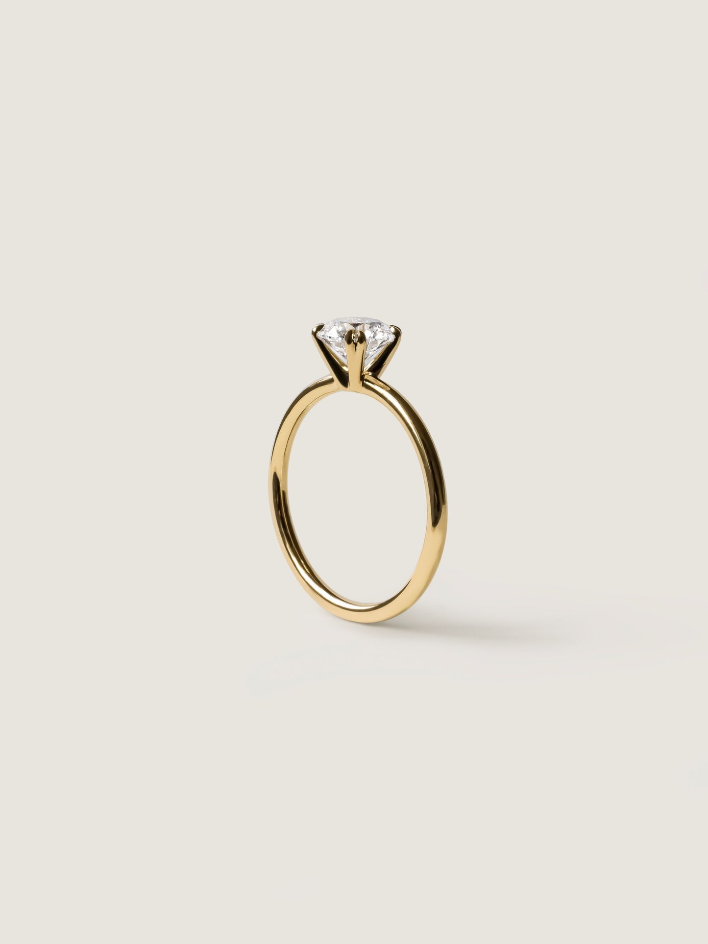 1 CT - 3 CT Round Cut Lab grown Diamond Solitaire & Double-Prong Engagement Ring