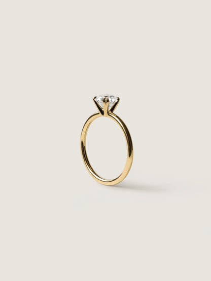 1 CT - 3 CT Round Cut Lab grown Diamond Solitaire & Double-Prong Engagement Ring