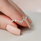 3.0 CT Oval Cut  Moissanite Half Eternity Bridal Set