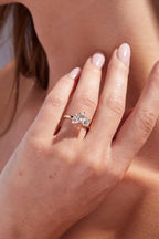 2 TCW Marquise & Round Cut Two Stone Moissanite Engagement Ring