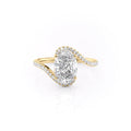 2.5 CT - 3.5 CT Oval Cut Pave Setting Moissanite Engagement Ring