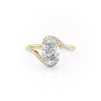 2.5 CT - 3.5 CT Oval Cut Pave Setting Moissanite Engagement Ring