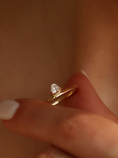 0.20 CT - 2.20 CT Trillion Cut Lab grown Diamond Solitaire Engagement Ring