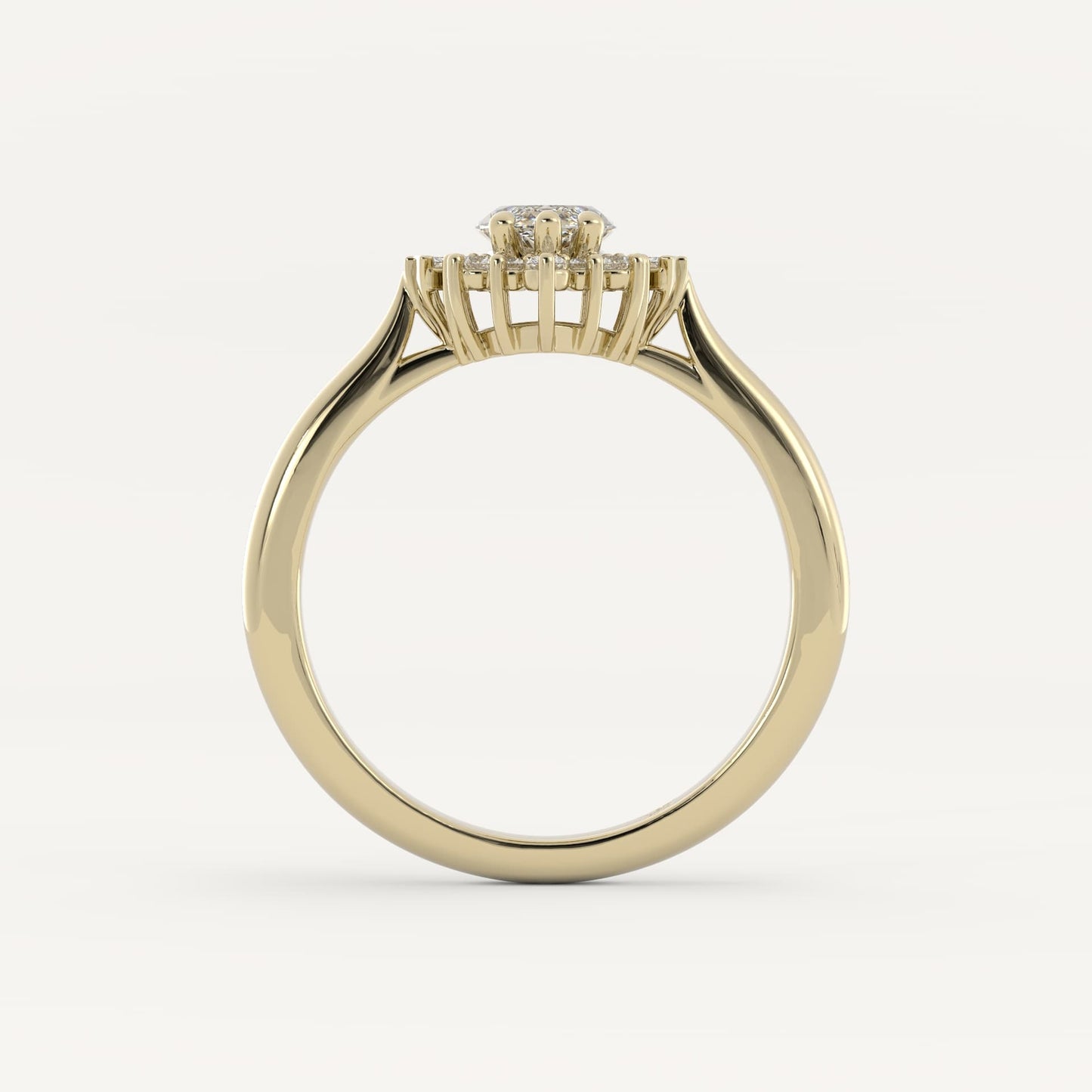 1 CT - 2.50 CT Marquise Cut Lab grown Diamond Halo Engagement Ring