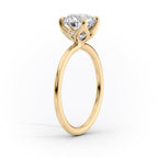 2 CT - 3 CT Oval Cut Petal Prong Style Moissanite Engagement Ring With Accent Stone