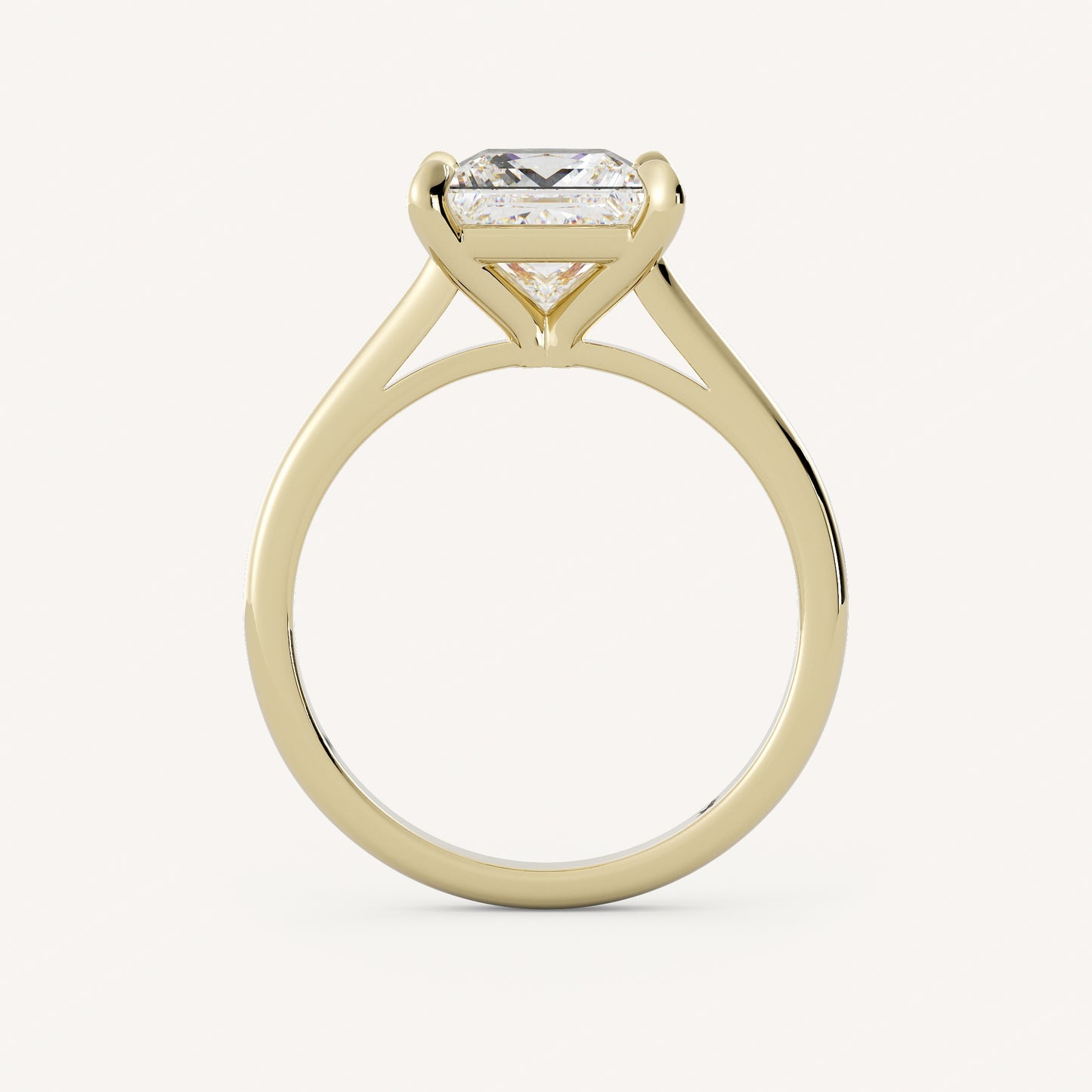 1.15 CT - 3 CT Princess Cut Lab grown Diamond Solitaire Engagement Ring