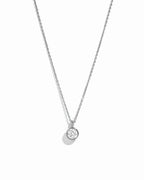 0.9 CT Round Cut Moissanite Diamond Solitaire Bezel Pendant Necklace