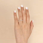 0.3 TCW Marquise Moissanite Full Eternity Cluster Wedding Band