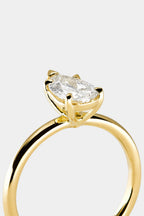 1 CT - 2 CT Pear Cut Lab grown Diamond Solitaire Engagement Ring
