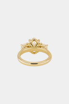1.3 CT - 2.3 CT Oval Cut Lab grown Diamond Three Stone Engagement Ring