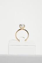 1 CT - 2 CT Cushion Cut Solitaire Moissanite Engagement Ring