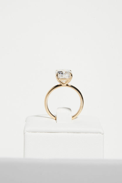 1 CT - 2 CT Cushion Cut Solitaire Moissanite Engagement Ring