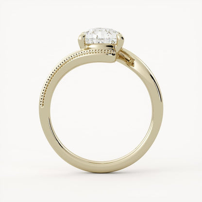 1.25 CT - 2.25 CT Pear Cut Lab grown Diamond Solitaire Engagement Ring