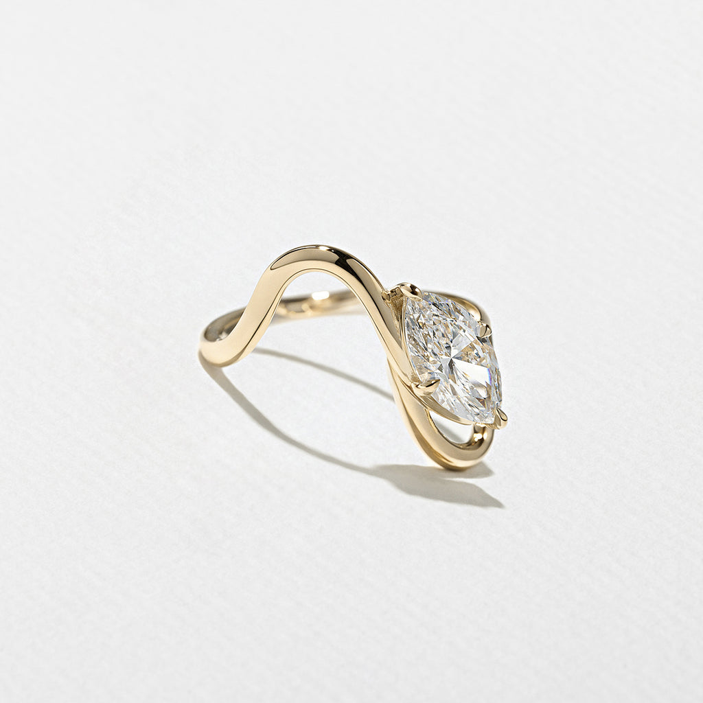 1.25 CT - 3.25 CT Marquise Cut Lab grown Diamond Solitaire Engagement Ring