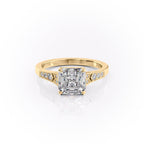 2 CT - 3 CT Asscher Cut Vintage Style Moissanite Engagement Ring