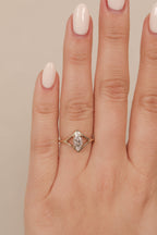 1.2 CT Marquise Cut Lab grown Diamond Split Shank Solitaire Engagement Ring